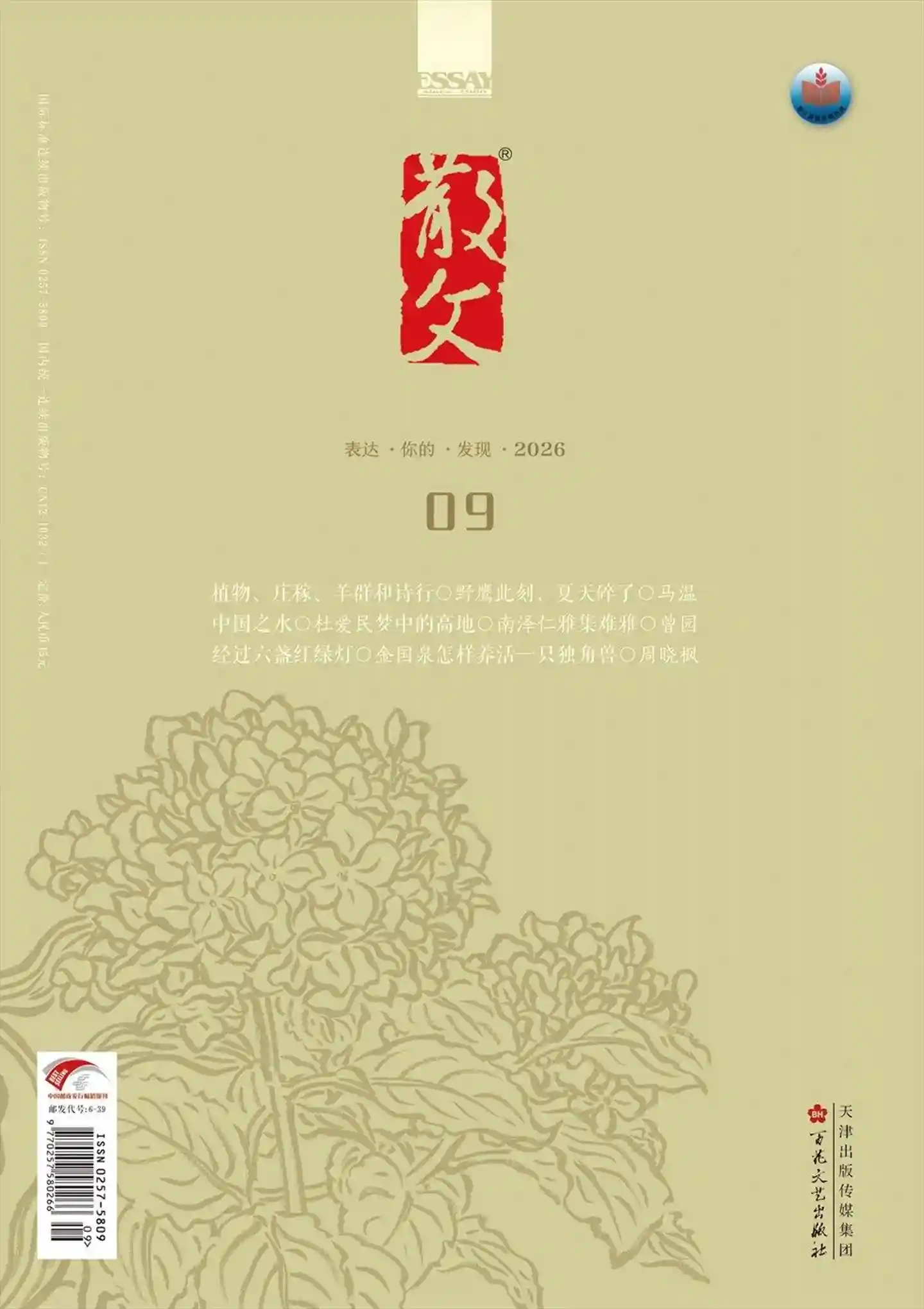 《散文》2026年第9期全彩精校PDF杂志下载