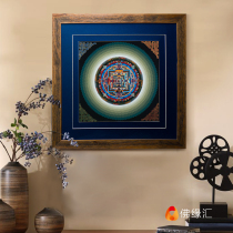 Time wheel King Kong Mandala decorative painting Nepal natural mineral pigment gold-plated hand-painted aperture thangka hanging painting