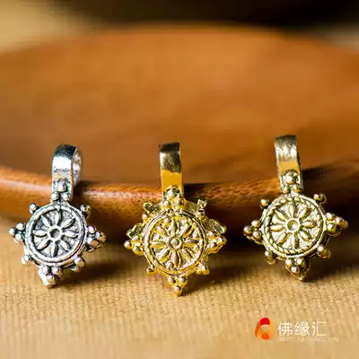 Buddhist supplies DIY beads accessories copper brass wheel rosary counting clip chanting counter clip