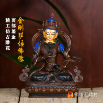 Buddhas margin Vajra Tibetan Buddha Buddha Buddha Tantric Buddhism dedicated to pure copper antique carved flower Vajra Buddha statue