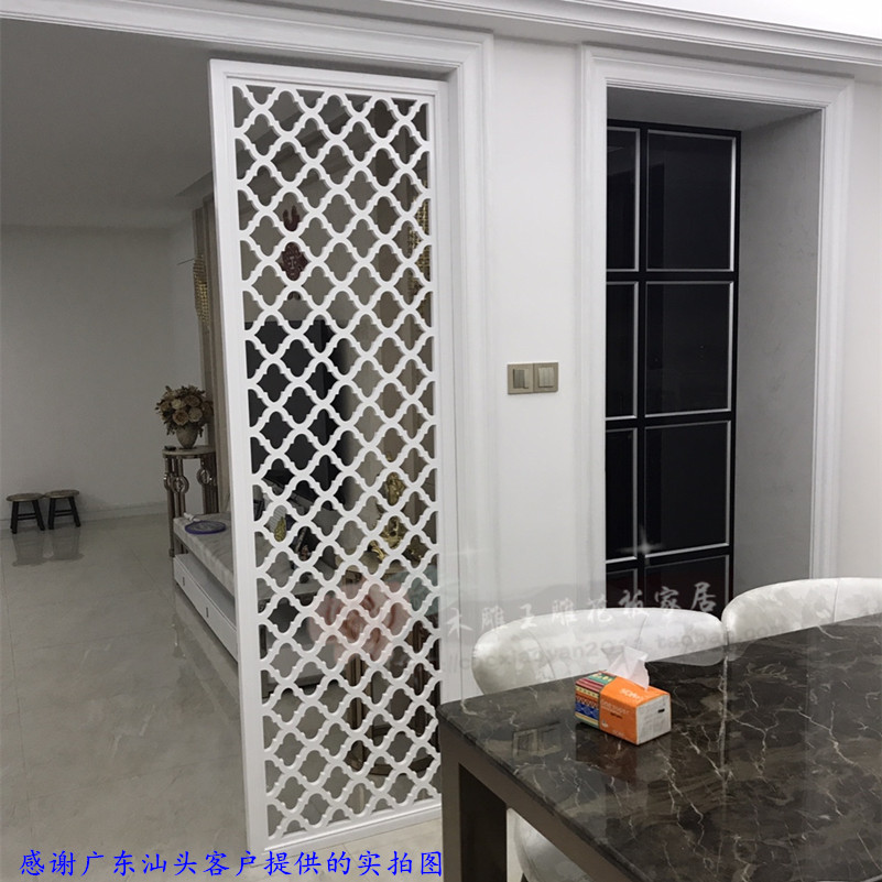 Nordic style skeleton board partition carved board entrance MDF lattice living room screen decorative board