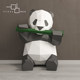 3D几何熊猫摆件墙饰壁挂可爱搞笑国宝纸模手作DIY创意家居卡通ins