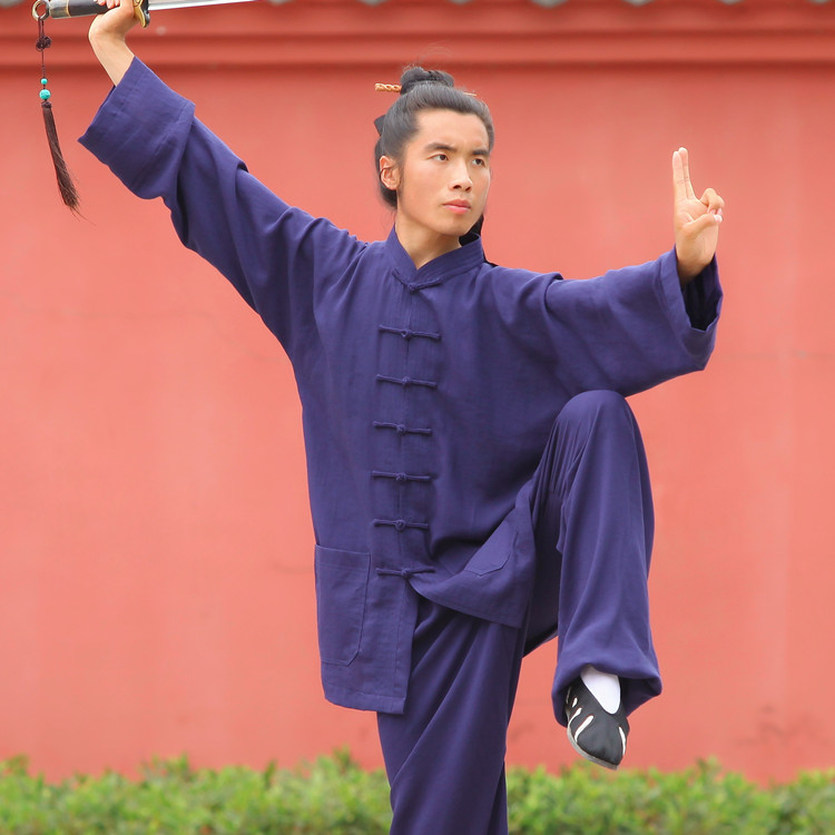 Wudang Taoist clothing linen tai chi clothing practice Taoist robe martial arts performance clothing Zen clothing residence clothing men and women