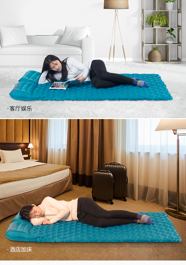NH di động siêu nhẹ di động đôi gối trứng tổ đệm bơm hơi ngoài trời Lều ngủ mat cắm trại mat ẩm - Thảm chống ẩm / Mat / Gối thảm trải đi picnic
