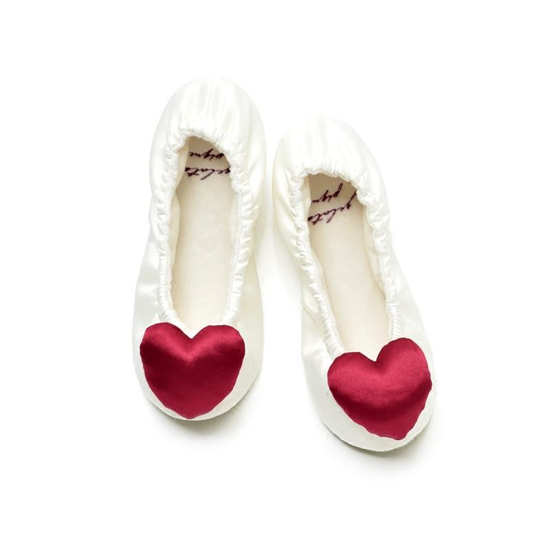 Big love sweet elastic indoor home shoes three-dimensional love warm soft bottom slippers moon shoes