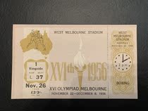A0045 1956 Melbourne Olympic Games Boxing ticket Olympic door ticket ticket Sports