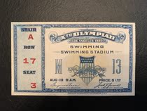 A0011 1932 Swimming tickets for the Summer Olympics in Los Angeles USA