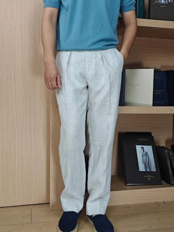 Irish Linen Casual Pants Reinga Casual Trousers 100% Linen Joggers Natural Color Linen Pants
