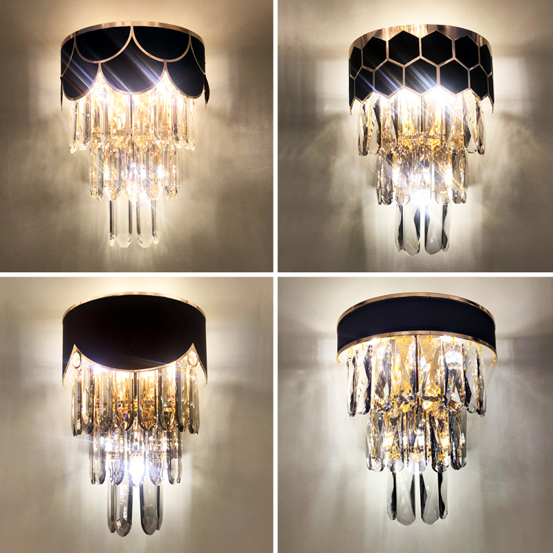 Love Lightburger Post-Modern minimal crystal wall lamp Creative Lightlight Lightroom Bedroom Bedroom TV Background Wall Lights