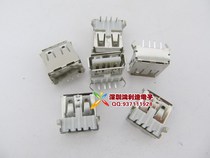 All copper USB-A female socket curved pin USB-A interface female socket USB socket (90 degree bending foot)