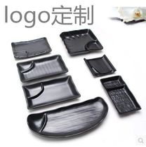 Melamine tableware bar snack dish barbecue plate dumpling plate with vinegar plate double plate squid plate squid chips plate