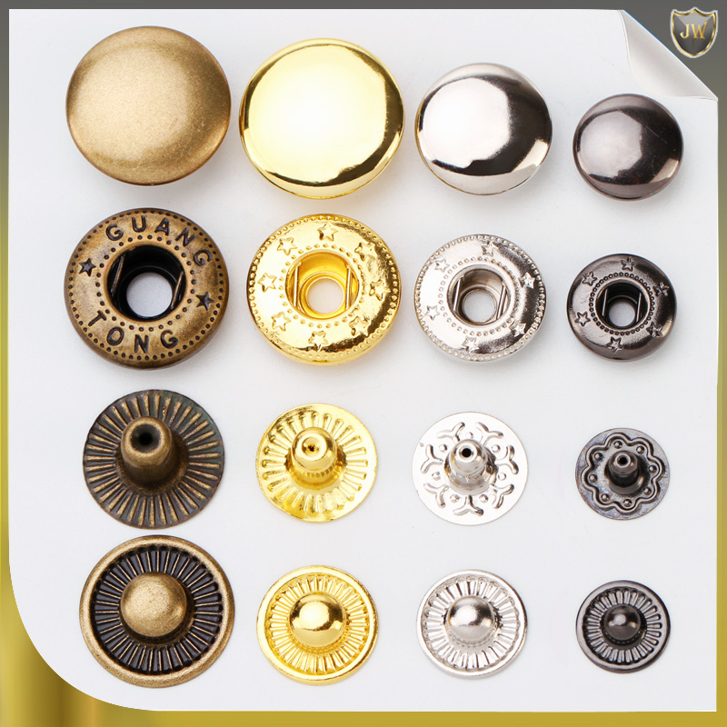 Metal button snap round high-grade button Four-in-one button Down clothes mother-and-child buckle Seam-free dark button Twist buckle accessories