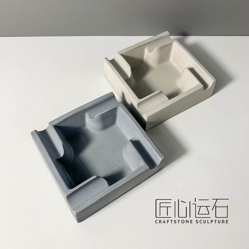 Nordic ins wind personality cement ashtray industrial wind micro cement creative large capacity home living room decorations