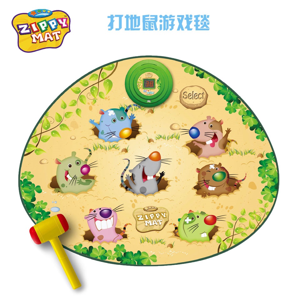 ZIPPYMAT hamster game blanket infants and young children puzzle early education toys music learning fitness blanket crawling mat