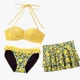 Bộ đồ bơi liền thân bikini ba mảnh của Amy Philippe Nhật Bản với vòng thép tập hợp mỏng mảnh mai - Bikinis