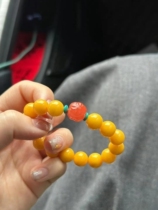 Duos (Persimmon Ruyi Dragon Xing Universiade) 10~11 5mm honey wax yellow main cai luck Russian chicken fat yellow