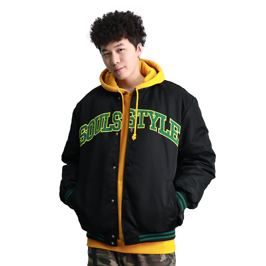 SOULSTYLE original winter hip-hop hip-hop cloth patch embroidery thickened baseball uniform casual jacket jacket cotton clothing