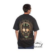 SOSULSTYLE JOINT BIGGESTBADDEST Skull Hip Hop hip hop small neckline loose bboy short sleeve T-shirt
