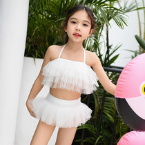 ins Wind little angel childrens foreign swimming swimsuit Net Red girl baby bikini student catwalk hot spring swimsuit