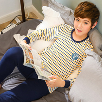 Boys autumn clothes Autumn pants set Cotton childrens long-sleeved pajamas Childrens thermal underwear Cotton sweater line clothing line pants