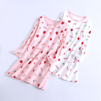 Childrens night dress Long sleeve Girls  pajamas Baby home clothes Underwear air conditioning clothes pure cotton little girl autumn clothes autumn pants
