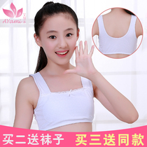 Childrens development small vest tube chest cotton sling 10-15 girls students fresh and cute double underwear