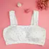 8-12 years old student underwear pure cotton development period with mold cup thickened leak-proof point backrest girls sling bra chest wrap