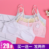 Student Bra Hair Care Period Girl Underwear 12 Year Old Girl Bra Pure Cotton Thickened Anti-Leak Point Vest Breathable Obliteration