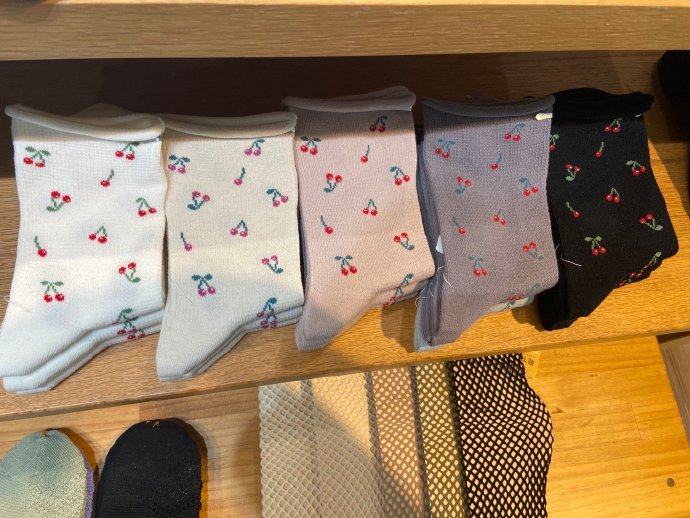 Hairy Hokkaido Japan Shoboots * Lower House Japan Small Cherry Mesh Socks with Cloth Shoes Sandal Sandals