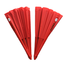Qinglong brand Taiji fan single-sided sound fan morning exercise performance fan student plain square Mulan fan martial arts fan kung fu fan