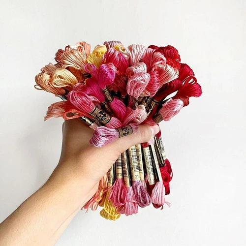 Французская линия DMC Pure Cotton Emelcodery French R Line Cross -Crossing Line European -Style Line 447 Выбор цвета Art117