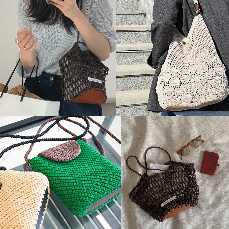 Japanese Hamanaka Crochet Bag Artificial Leather Bag Bottom Plate Handmade DIY Bag Accessories