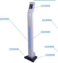 Face recognition temperature measurement access control machine base swipe card column access control floor-standing advertising door vertical bracket