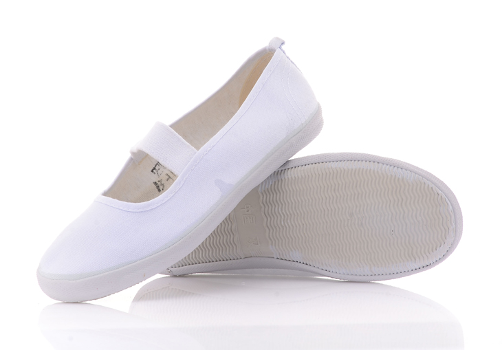 Double star gymnastics shoes white dance shoes Universal canvas shoes elastic band small white shoes light work shoes women's shoes