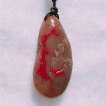 Laochang Fossil Horn Frozen Chicken Blood Stone Blessings Before Your Eyes Pendant One Item One Product 29g Gift Collection
