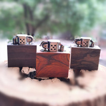Zorro ZORRO kerosene lighter core windproof creative individuality homegrown old copper DIY wood shell red wood sandalwood