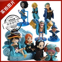One piece wcf 20th anniversary Blue Luffy Solon straw hat group 9 Q edition hand-made model ornaments