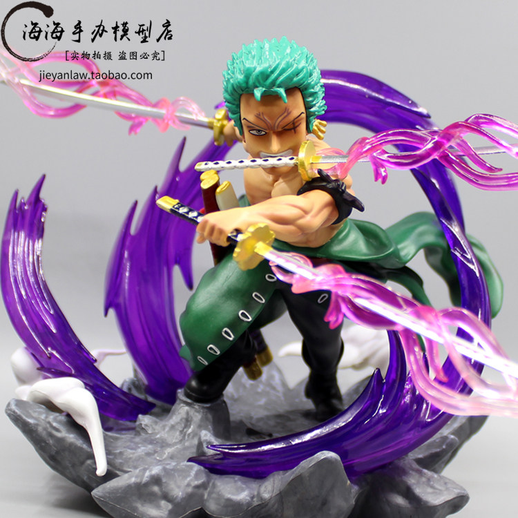 One Piece GK Plus One Sauron Three Thousand World Sword Qi Ghost Slash Special Effects Q Version Model Statue Model Ornament