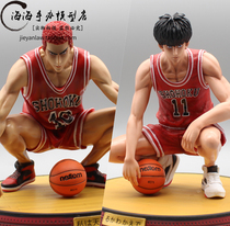 Slam Dunk master GK Squatting No 10 Sakuragi Flower Road No 11 Liu Chuan Feng M3 oversized hand-made statue model ornaments