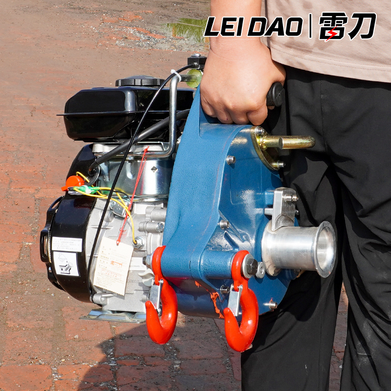 Small Portable Gasoline-Powered Winch for Vertical Lifting and Horizontal Pulling, Mini Motorized Winch 2 Tons Small Portable Gasoline-Powered Winch for Vertical Lifting and Horizontal Pulling, Mini Motorized Winch 2 Tons