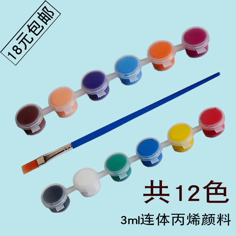 6 Connected Body 12 Color Propylene Paint Graffiti Painted Plaster Ceramic White Embryo Paint Color Painted digital Oil Painting