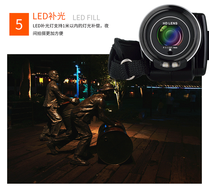 Ordro Ou Da HDV-V7 Máy ảnh mini HD chuyên nghiệp Máy ảnh mini Du lịch tại nhà dv Nhiếp ảnh máy quay gopro 9