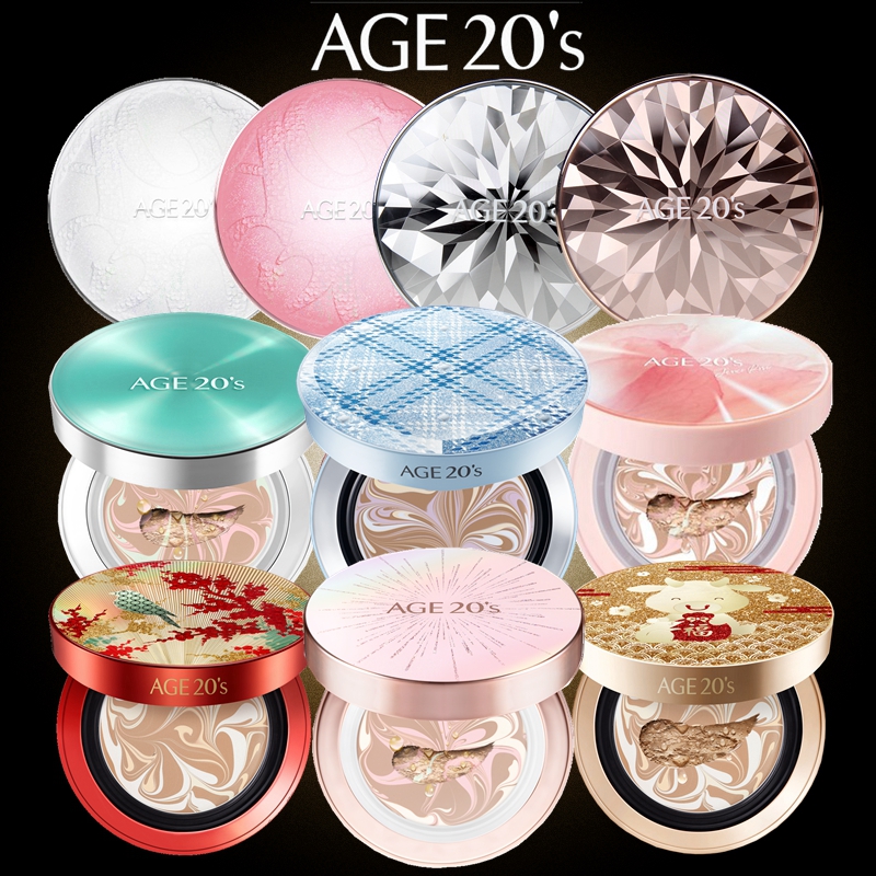 Korea Aijing age 20s water light essence air cushion BB foundation cream wet powder cake concealer water powder cream spot