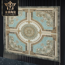 Custom lavish European-style mansion gold-plated green ground parquet tiles Villa Guest Restaurant Jigsaw Puzzle into the family