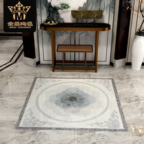 Q Chinese grey lotus floor tile parquet parlor walking room walkway entrance into the house Genguan Tile Tossed Crystal Brick Floor Imitation Water Knife Brick