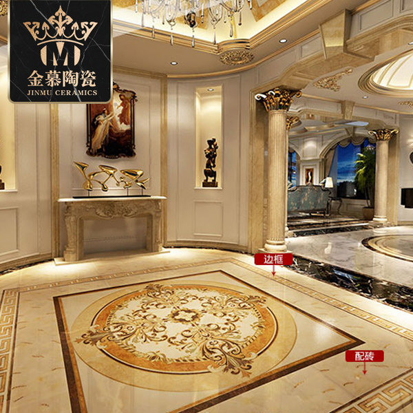 Gilded throwing crystal brick-and-mortar jigsaw puzzle pieces of the BRICS Flowers Carpet Puzzle Tile Ground Figure 1 2 m 1 6 m