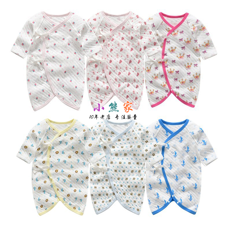 2 pieces of daily single newborn cotton butterfly clothes autumn and winter baby underwear jumpsuit baby romper