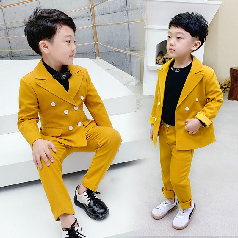 Trẻ em mùa hè váy childrens mens trân trọng bộ quần áo phù hợp với 1-3 tuổi 7 tuổi bé nhỏ phù hợp với cậu bé chiếc váy đẹp trai Hàn Quốc phiên bản của không khí.