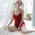 Dây đeo đồ ngủ gợi cảm nữ mùa hè băng lụa gợi cảm quần áo người gợi cảm váy ngủ người lớn nóng Sao ngắn trong suốt đồ lót ren đồ ngủ xuyên thấu Đêm đầm