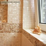 Оболочка мозаика фоновая настенная украшение самооценка натуральная жемчужная раковина мать кухня кухня ванная комната водонепроницаемая наклейка на стенах